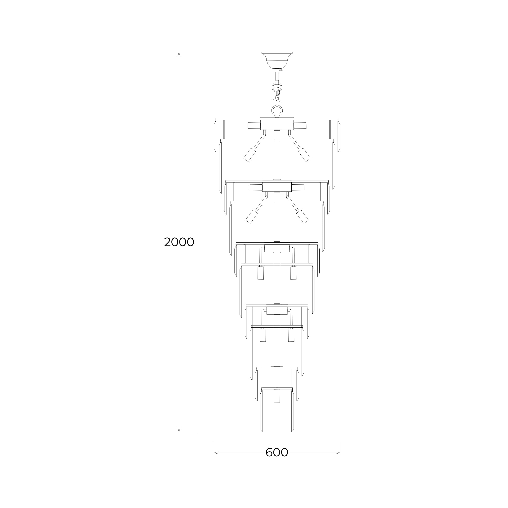 Zuma Line LUXE Pendelleuchte, Ø61 cm, Gold, Metall, Glas