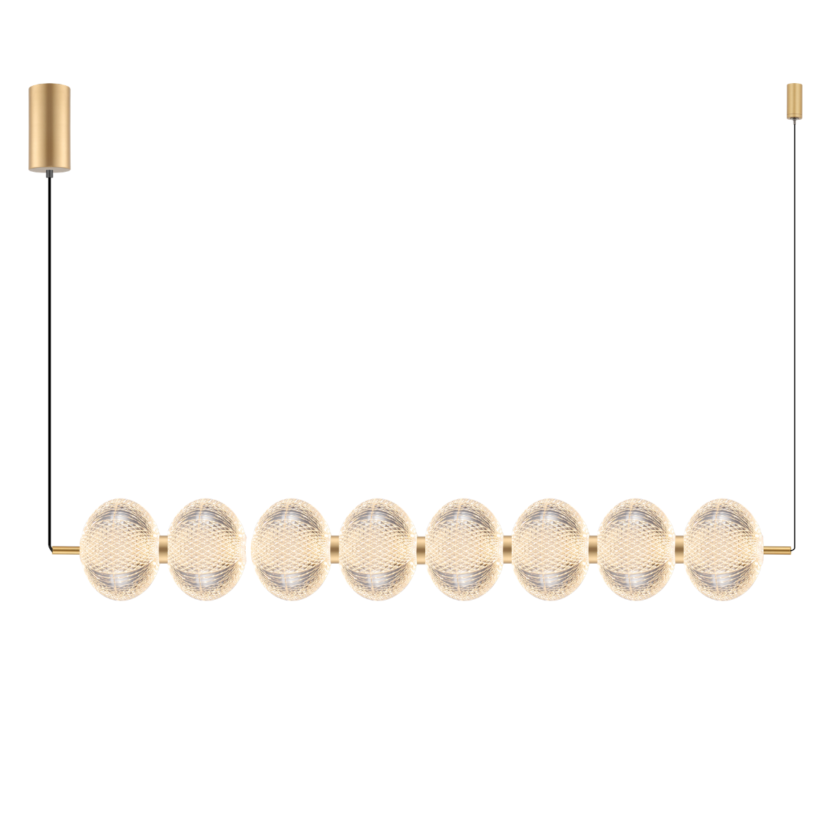 GALATEA Pendelleuchte, Ø 15 cm, Gold, Metall, Kunststoff (Dimmbar, mit Fernbedienung, CCT Lichtsteuerung)