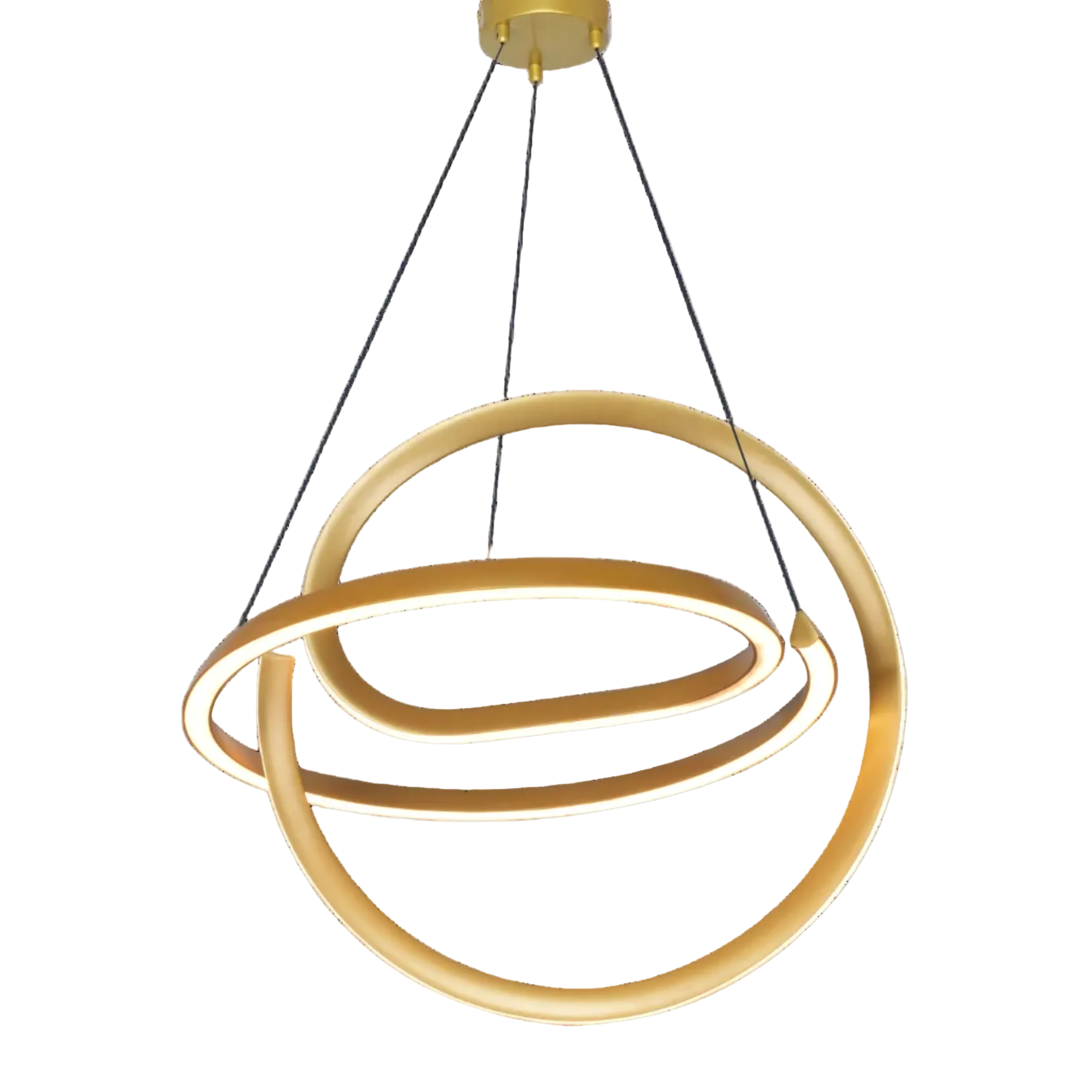 VELENNE Pendelleuchte, Ø 52 cm, Gold, Metall, Silikon