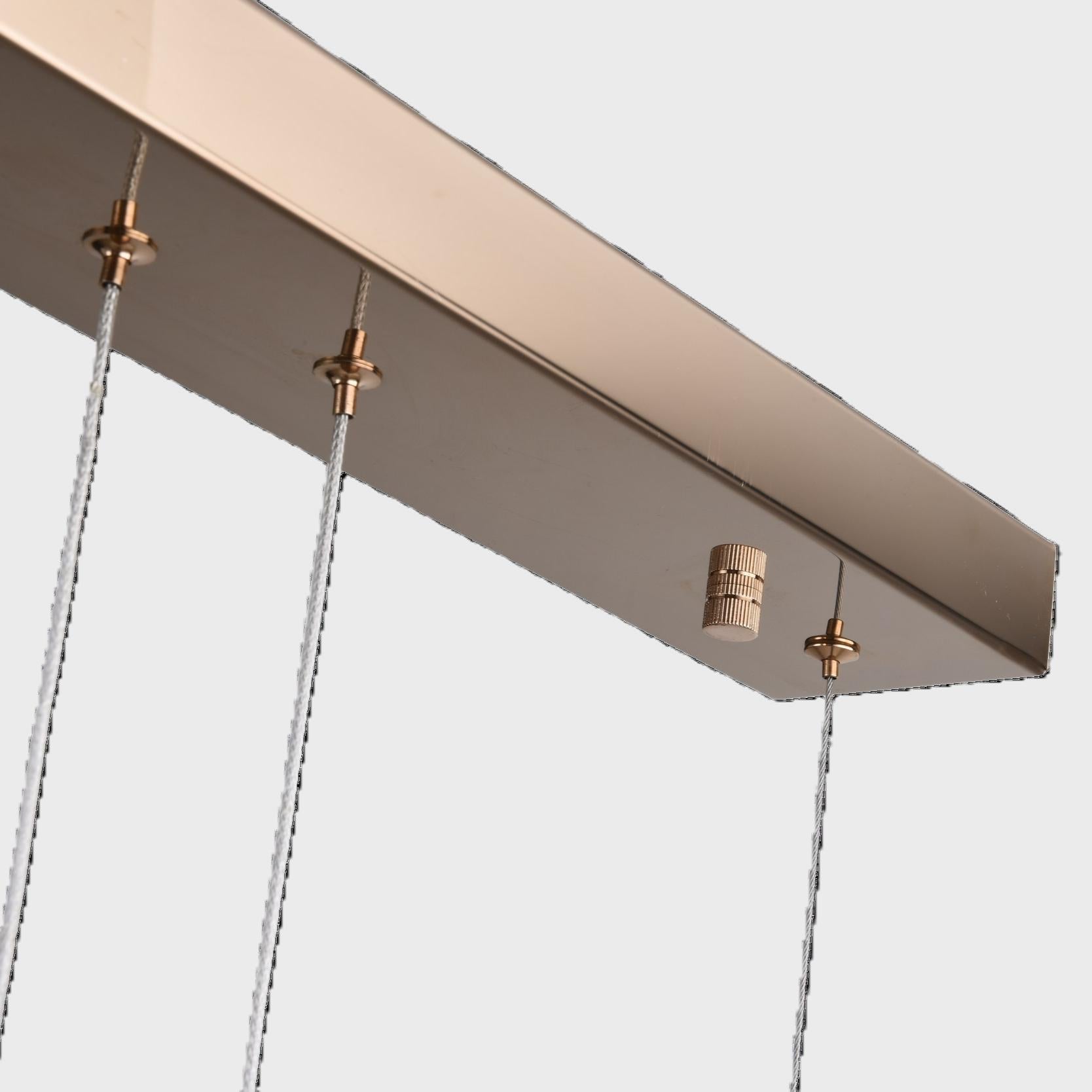 GIRONA Pendelleuchte, Ø 50 cm, Gold, Metall, Kristall (Dimmbar)