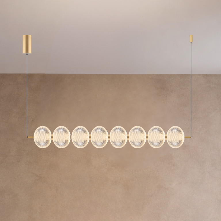 GALATEA Pendelleuchte, Ø 15 cm, Gold, Metall, Kunststoff (Dimmbar, mit Fernbedienung, CCT Lichtsteuerung)