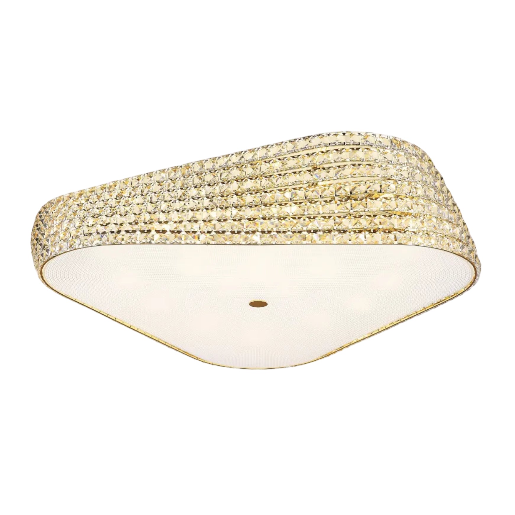 BABYLON Deckenleuchte, Ø 87 cm, Gold, Metall, Kristall (Dimmbar)