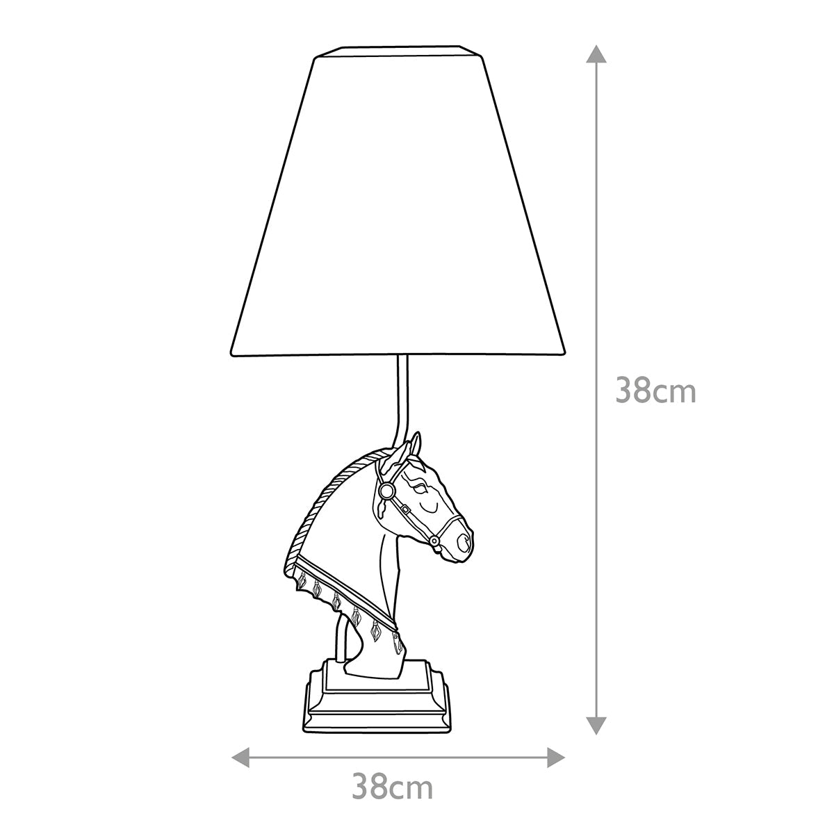 Elstead Eclipse Tischlampe Bronze – Massskizze