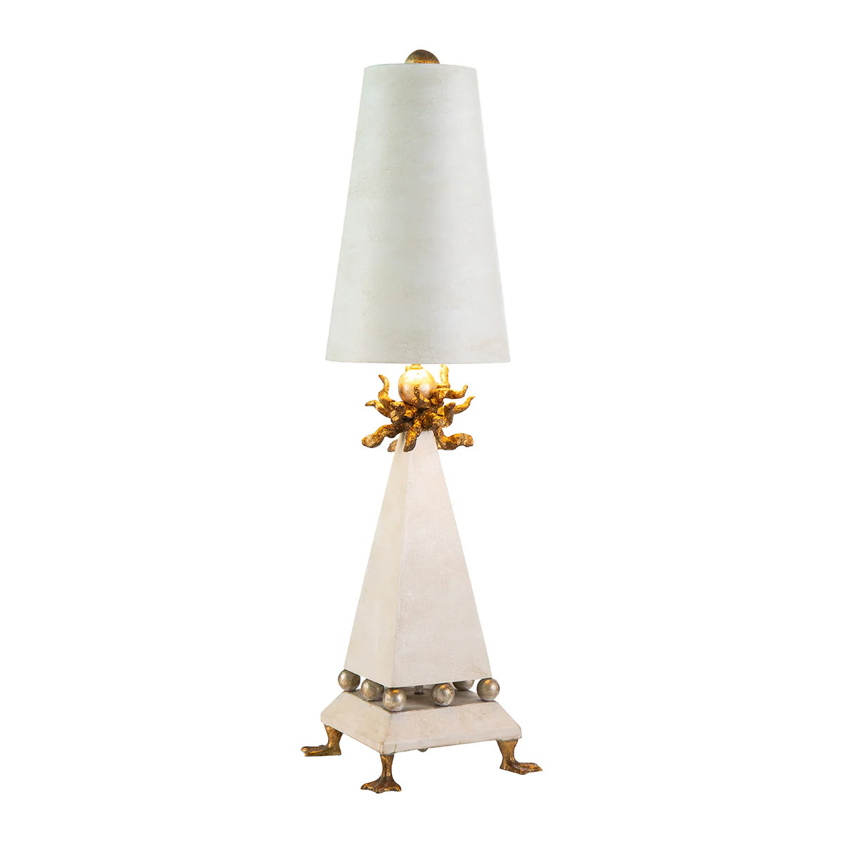 Flambeau Leda Tischlampe Creme, Gold