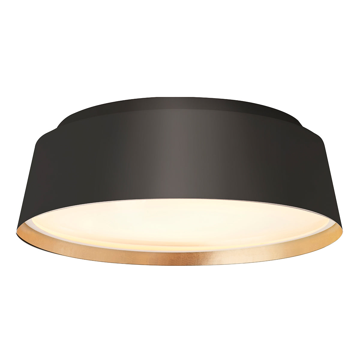 Feiss Asher Deckenleuchte Schwarz, Gold