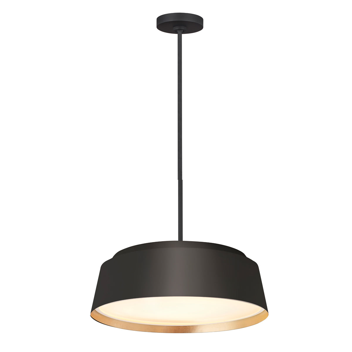 Feiss Asher Pendelleuchte Schwarz, Gold
