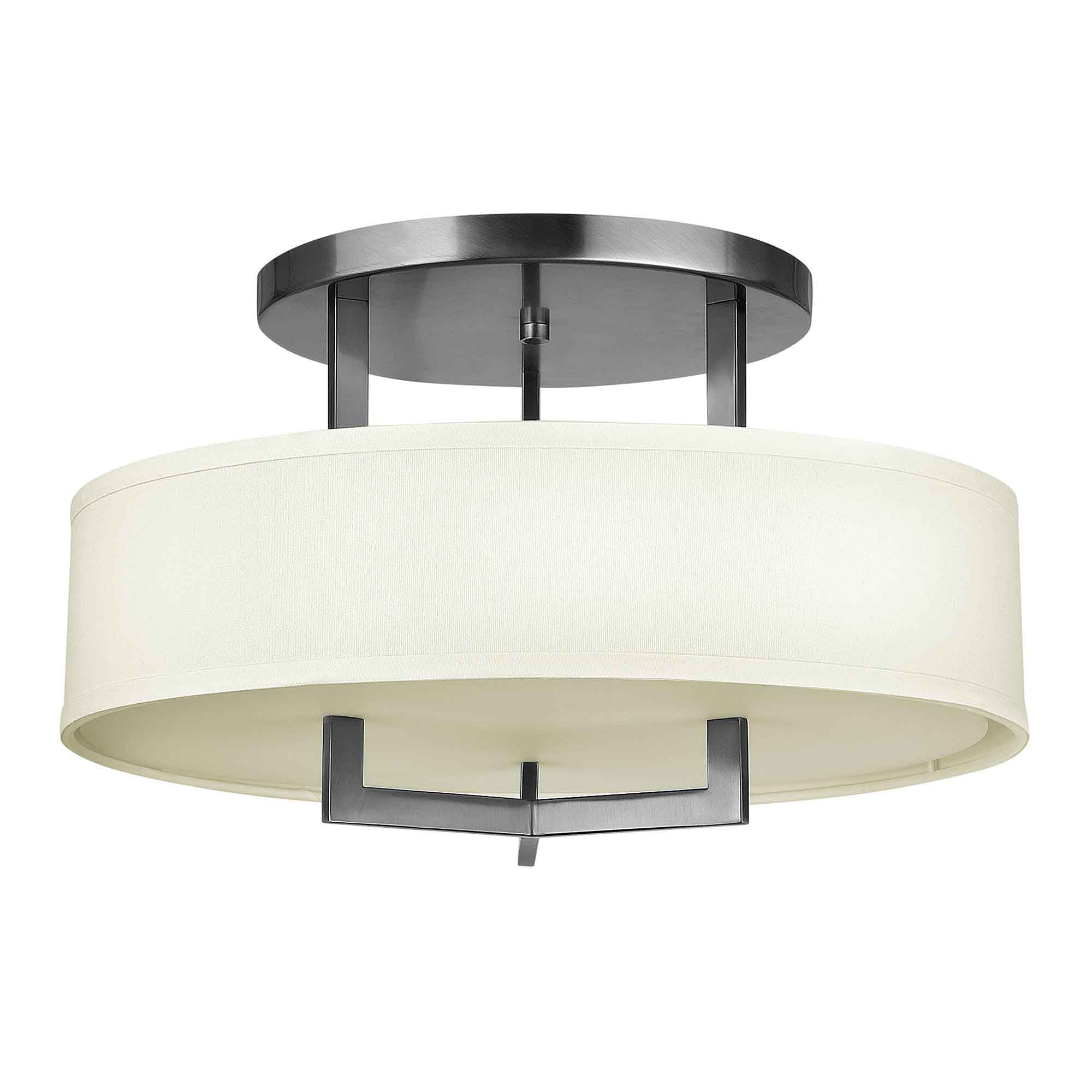 Hinkley Hampton Deckenleuchte Nickel, Elfenbein