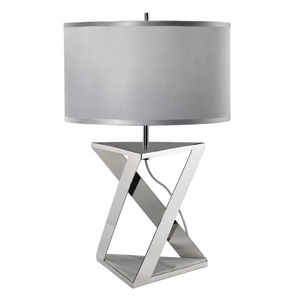 Elstead Aegeus Tischlampe Nickel – Wohnambiente