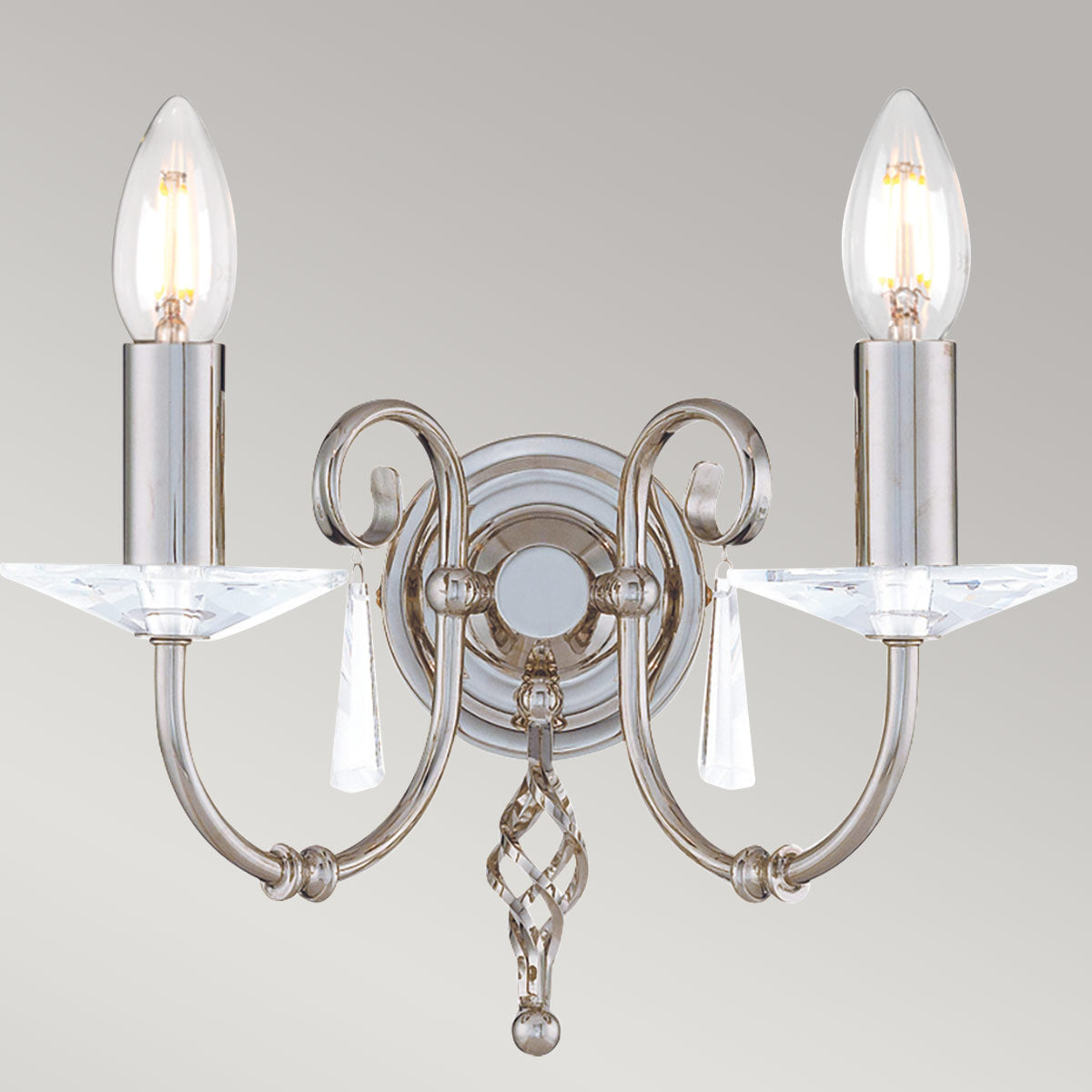 Elstead Aegean Wandleuchte Nickel – Detailansicht