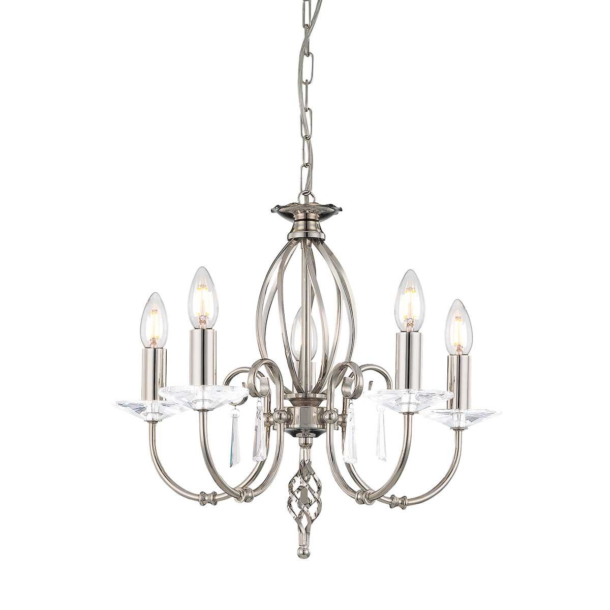 Elstead Aegean Kronleuchter Nickel