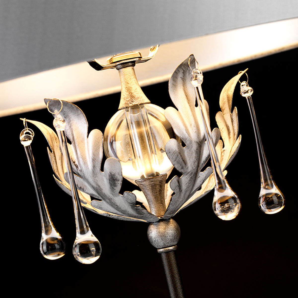 Elstead Amarilli Tischlampe Schwarz, Silber – Detailansicht 3