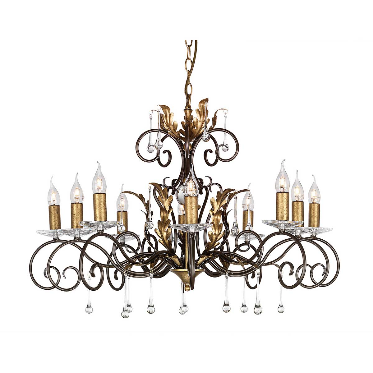 Elstead Amarilli Kronleuchter Bronze, Gold