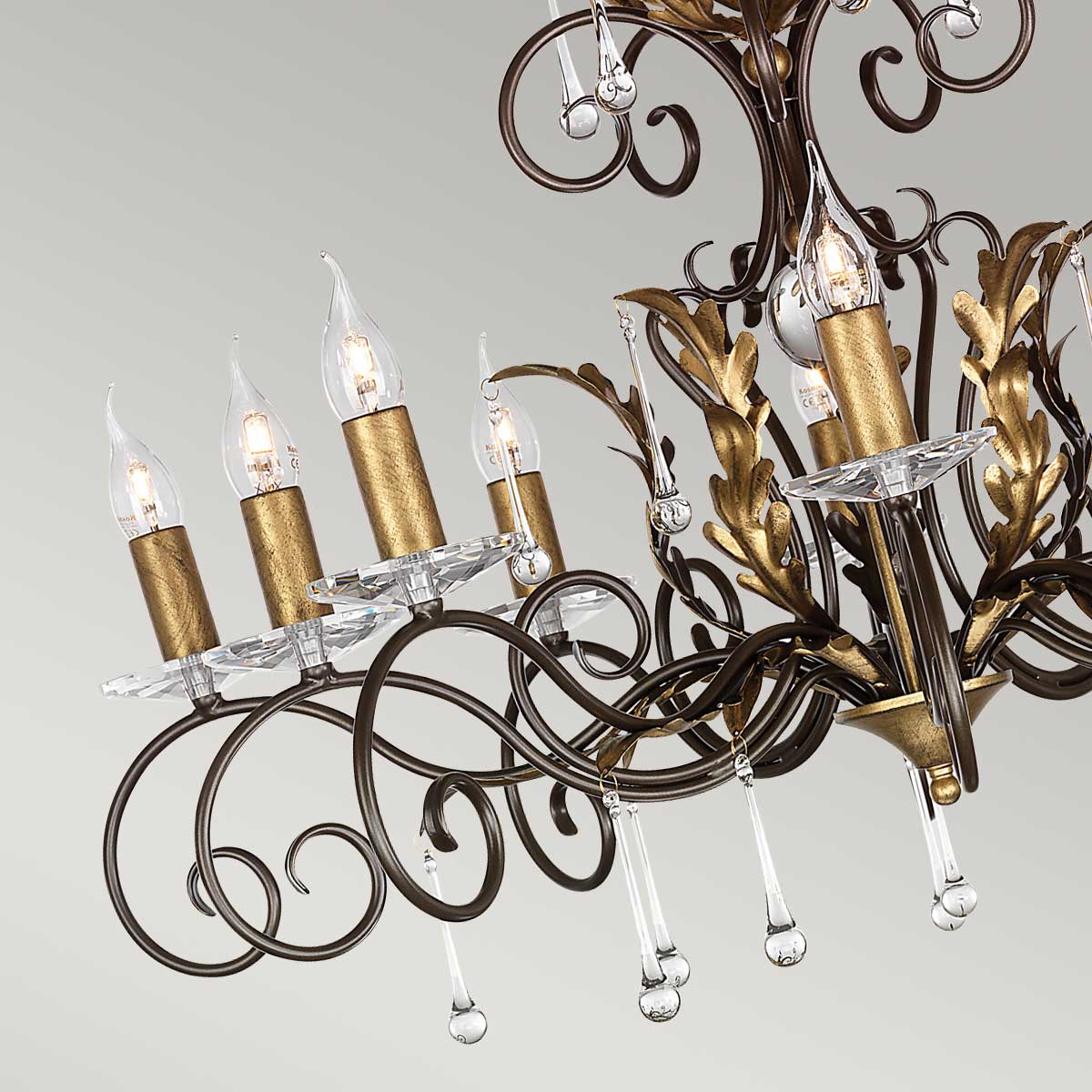 Elstead Amarilli Kronleuchter Bronze, Gold – Detailansicht
