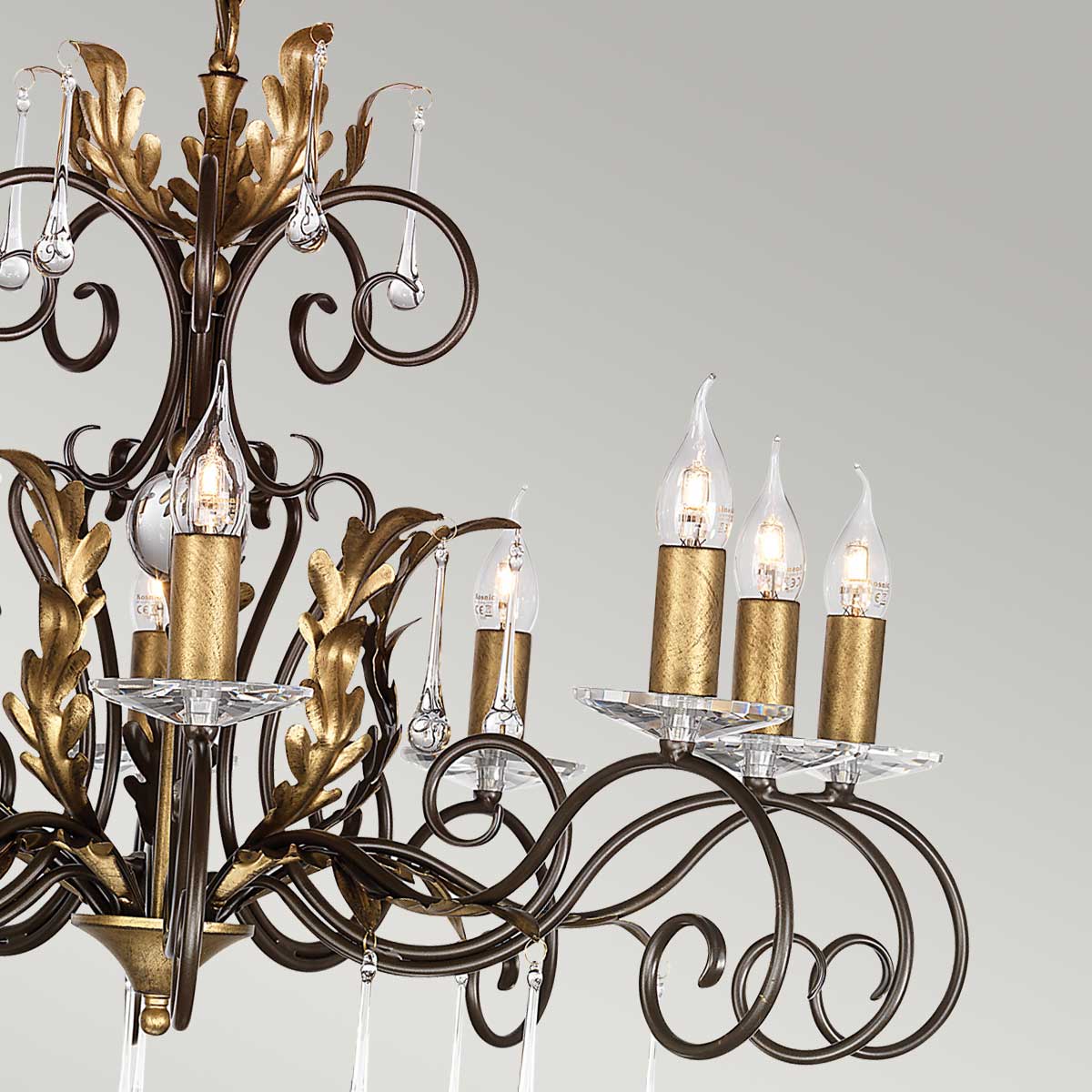 Elstead Amarilli Kronleuchter Bronze, Gold – Detailansicht 2