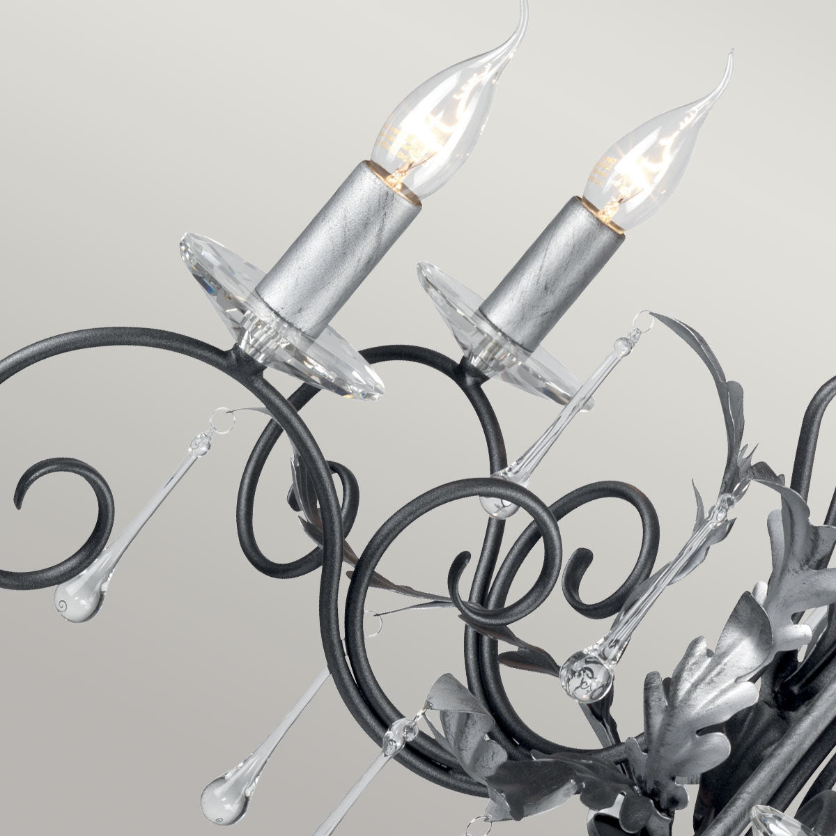 Elstead Amarilli Kronleuchter Schwarz, Silber – Detailansicht 2