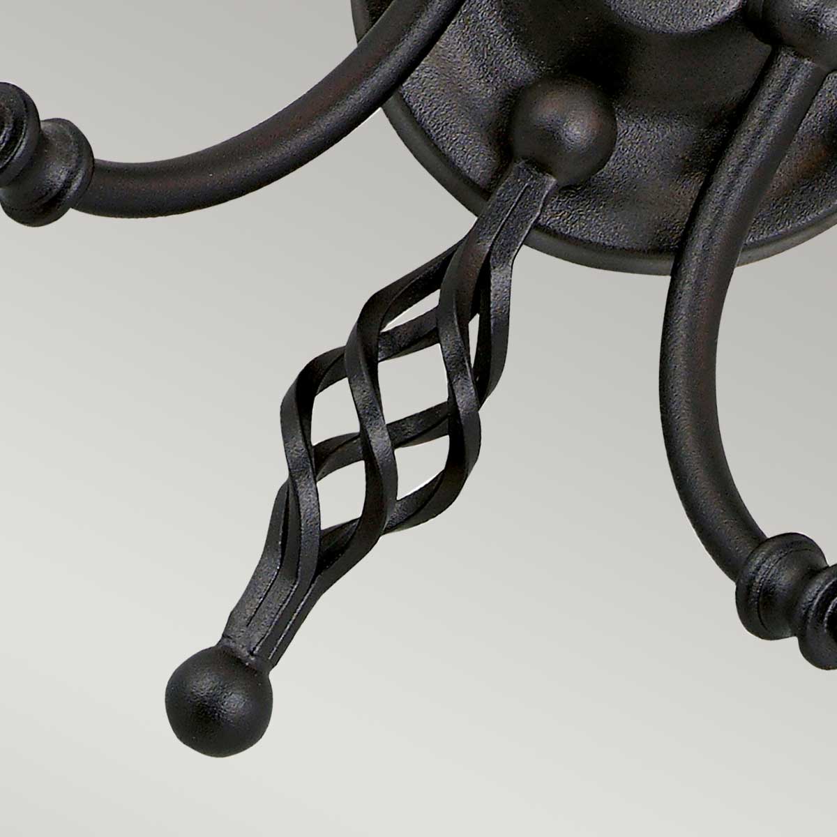 Elstead Artisan Wandleuchte Schwarz – Detailansicht
