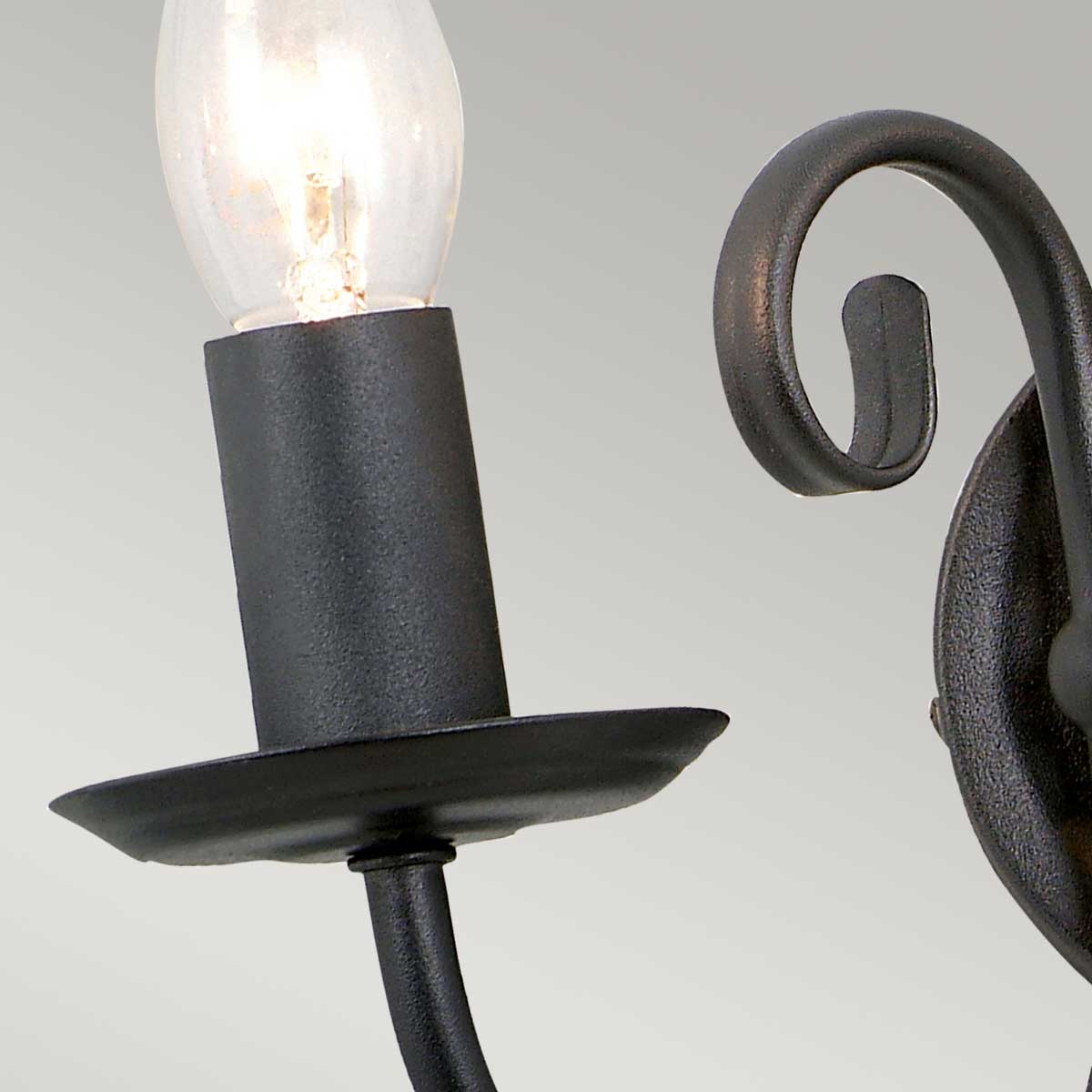 Elstead Artisan Wandleuchte Schwarz – Detailansicht 2