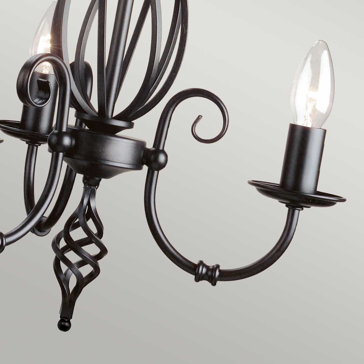 Elstead Artisan Kronleuchter Schwarz – Detailansicht 2