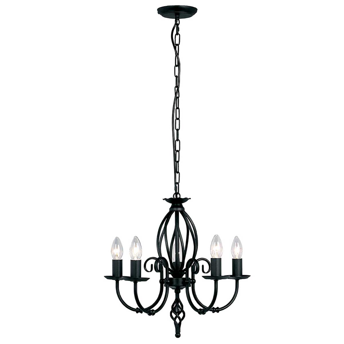 Elstead Artisan Kronleuchter Schwarz
