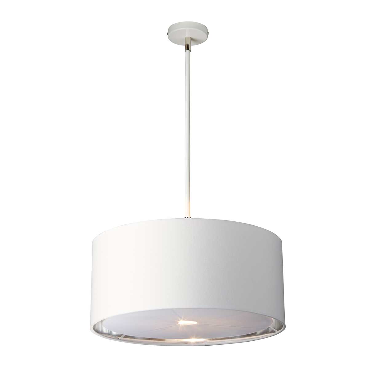 Elstead Balance Pendelleuchte Weiß, Nickel