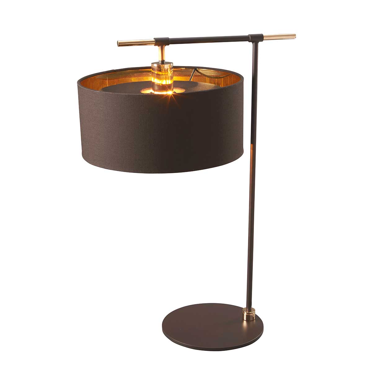 Elstead Balance Tischlampe Braun, Messing