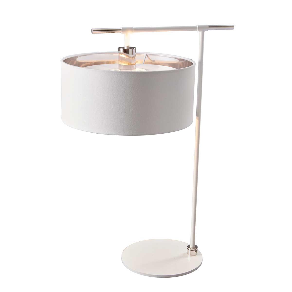 Elstead Balance Tischlampe Weiß, Nickel