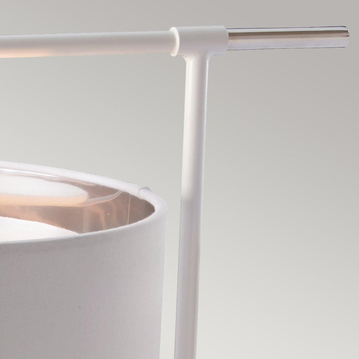 Elstead Balance Tischlampe Weiß, Nickel – Detailansicht