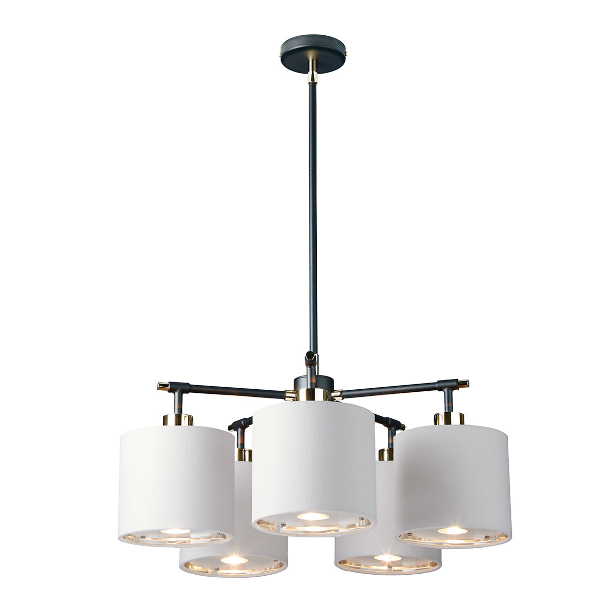 Elstead Balance Kronleuchter Schwarz, Nickel
