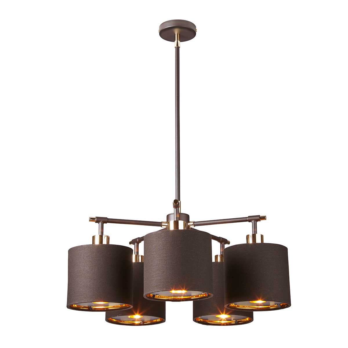Elstead Balance Kronleuchter Braun, Messing
