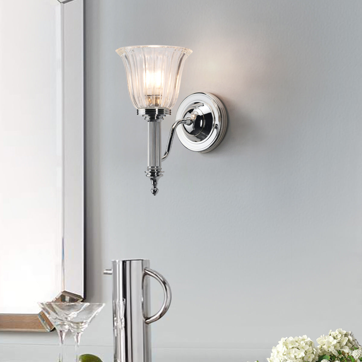Elstead Carroll Wandleuchte Chrom – Detailansicht 3