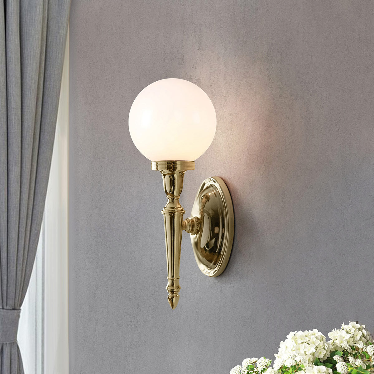 Elstead Dryden Wandleuchte Messing – Detailansicht 2