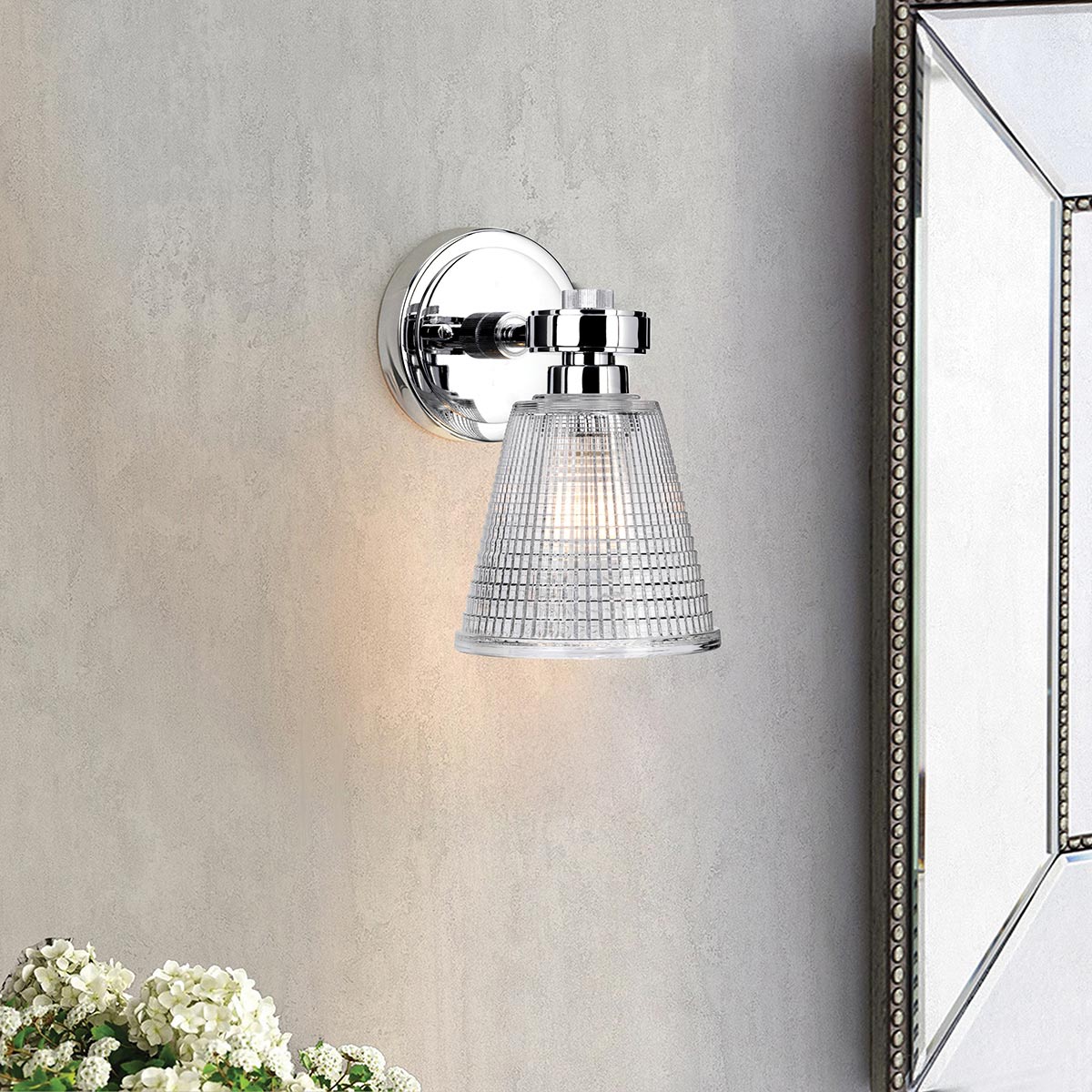 Elstead Gunnislake Wandleuchte Chrom – Detailansicht 4