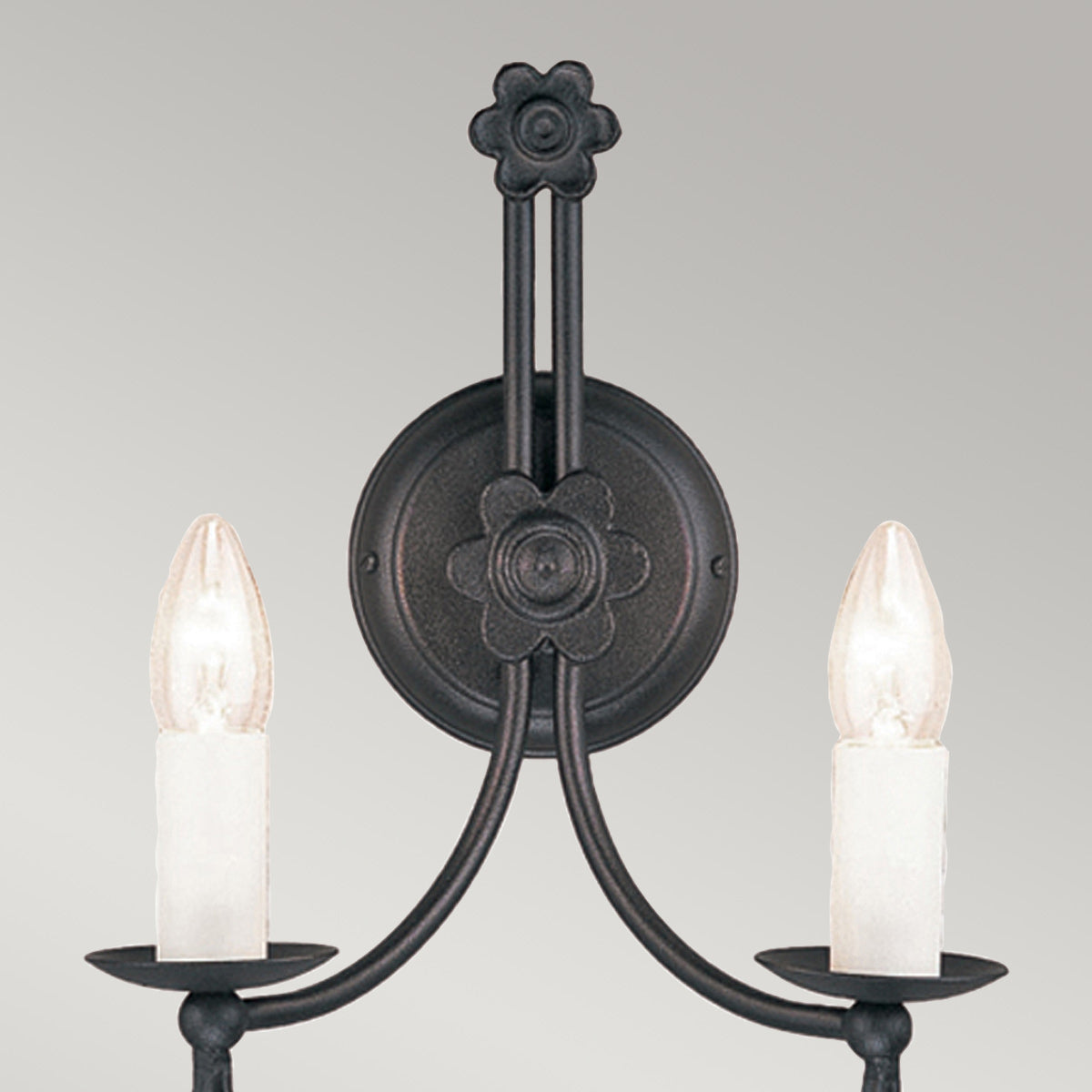 Elstead Belfry Wandleuchte Schwarz – Detailansicht