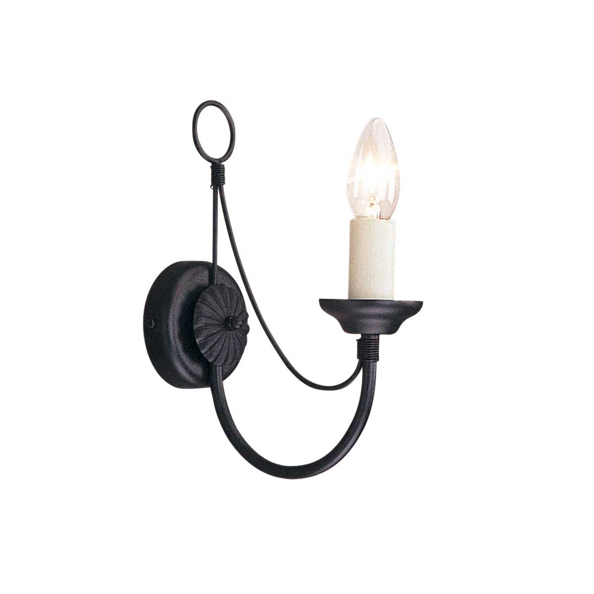 Elstead Carisbrooke Wandleuchte Schwarz