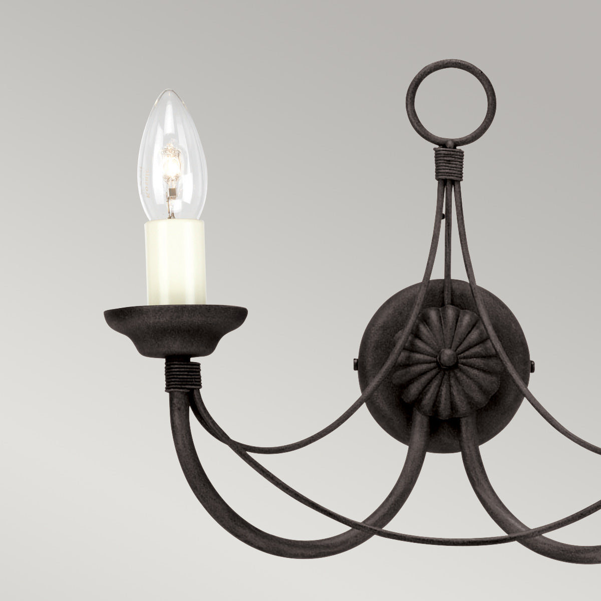 Elstead Carisbrooke Wandleuchte Schwarz – Wohnambiente