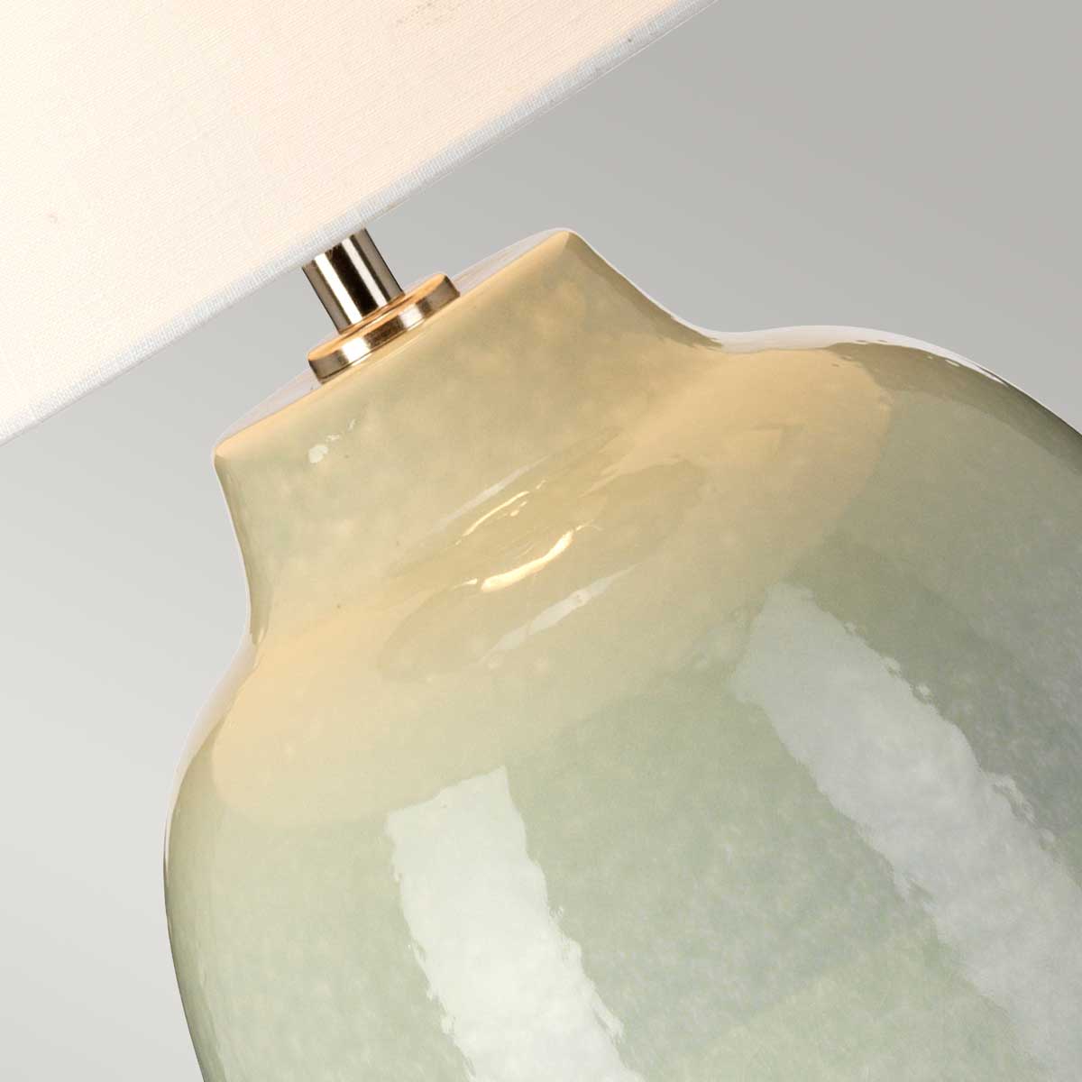 Elstead Chelsfield Tischlampe Grün, Weiß – Detailansicht