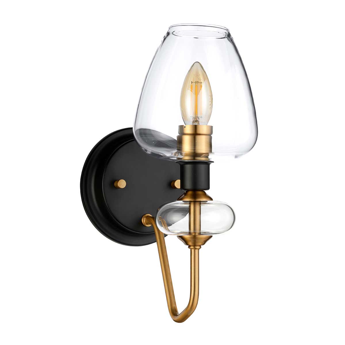 Elstead Armand Wandleuchte Messing, Schwarz – Wohnambiente