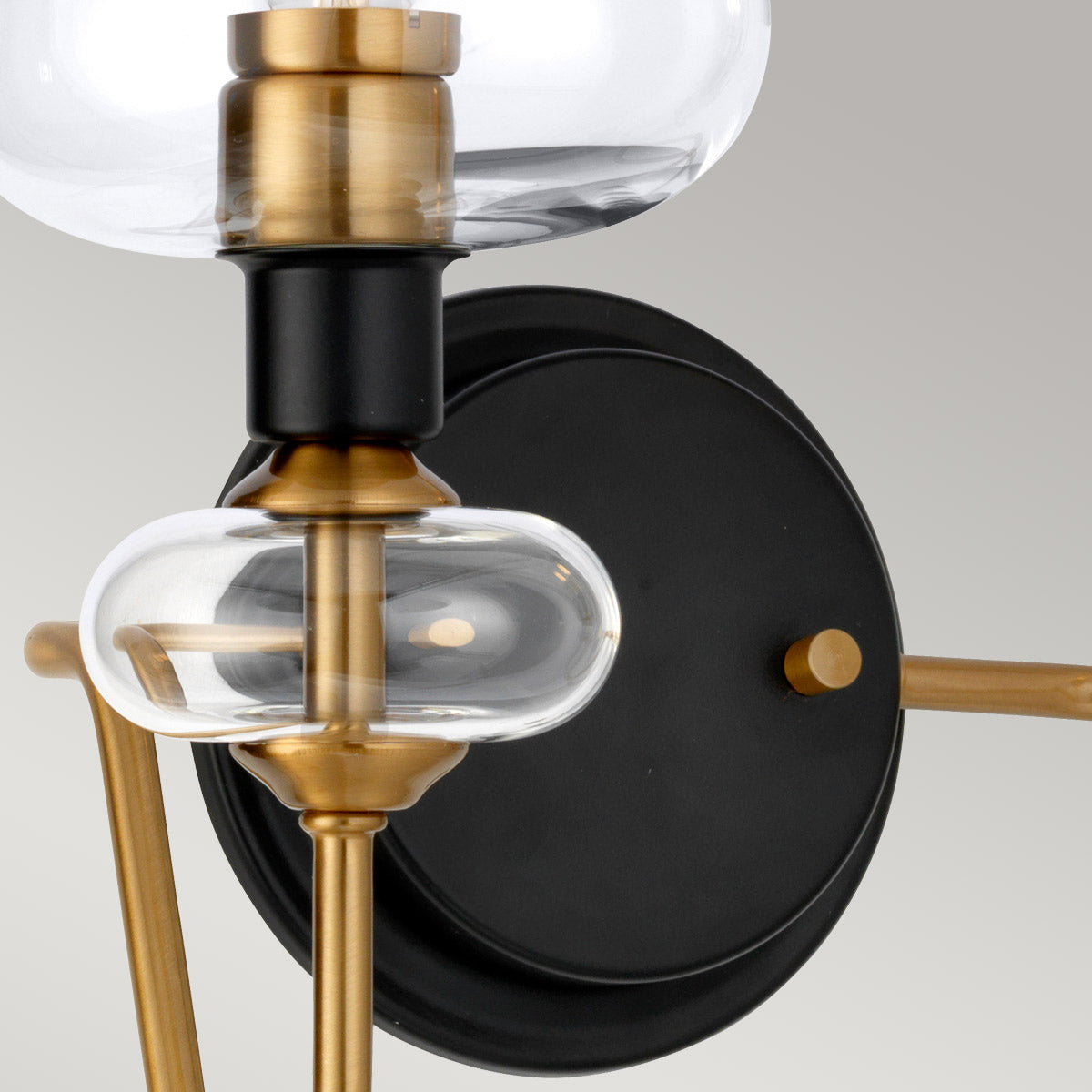 Elstead Armand Wandleuchte Messing, Schwarz – Detailansicht