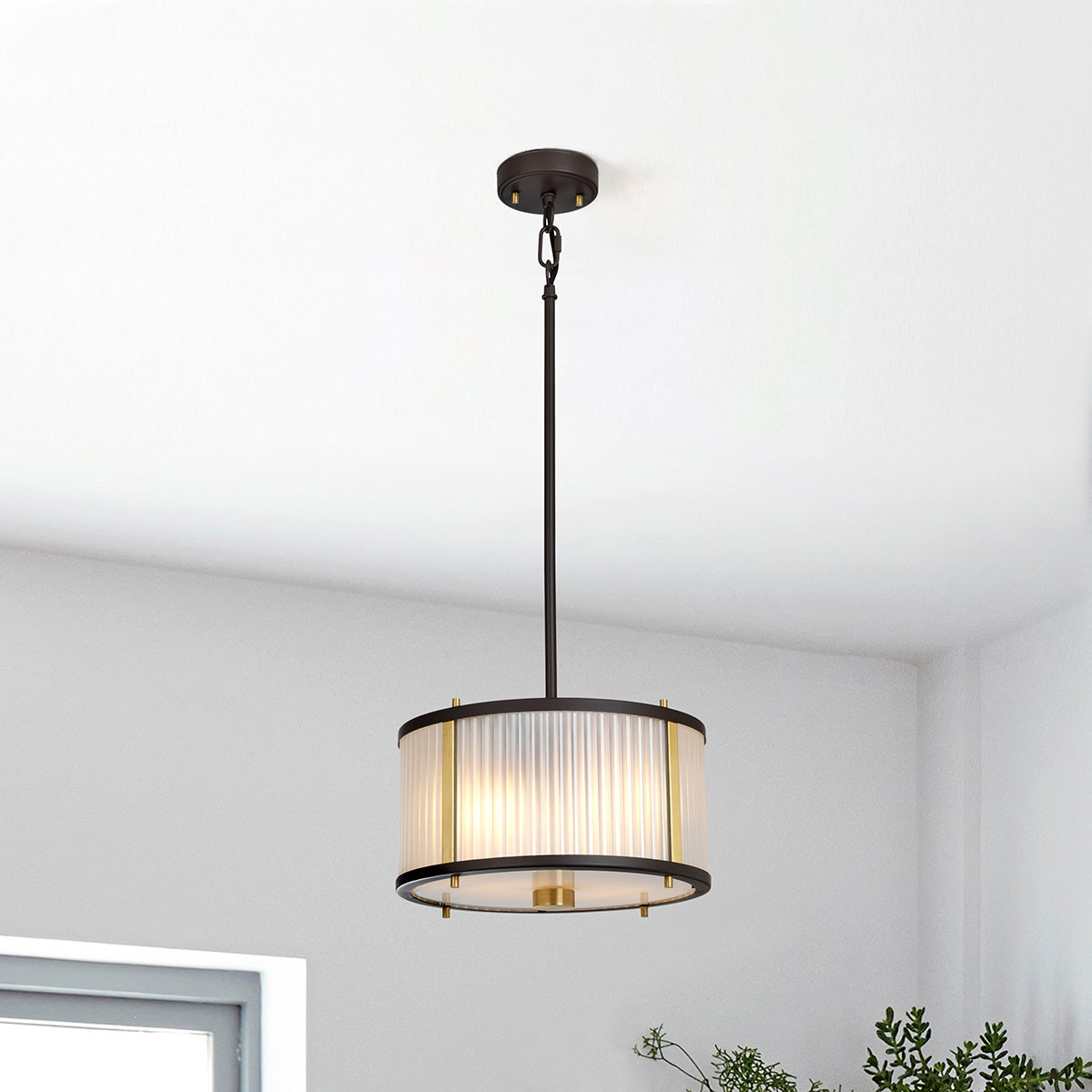Elstead Corona Pendelleuchte Bronze, Braun, Messing – Detailansicht 7