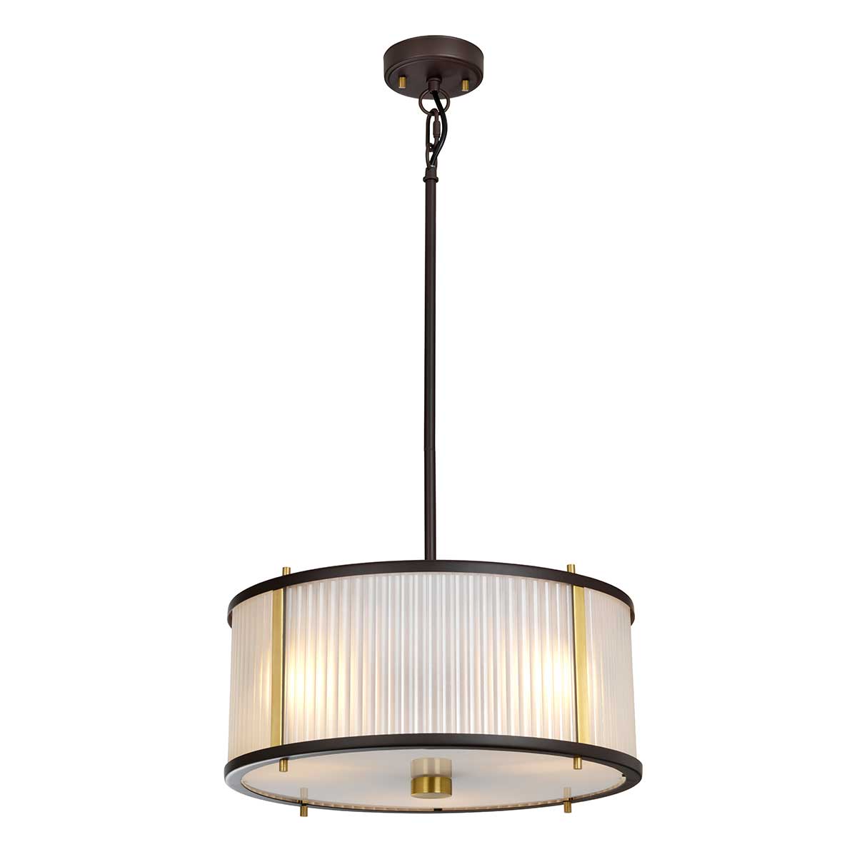 Elstead Corona Pendelleuchte Bronze, Braun, Messing