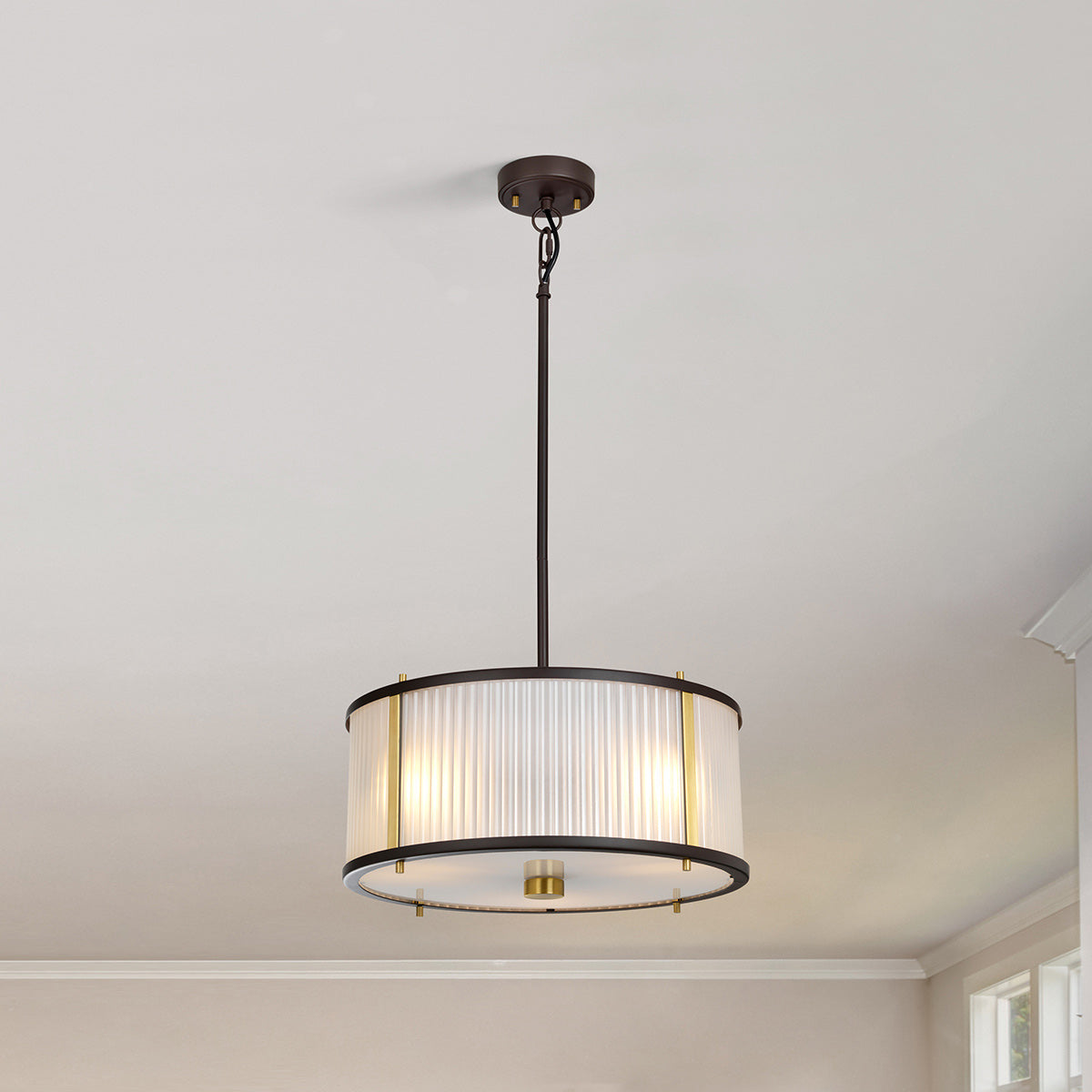 Elstead Corona Pendelleuchte Bronze, Braun, Messing – Detailansicht 6