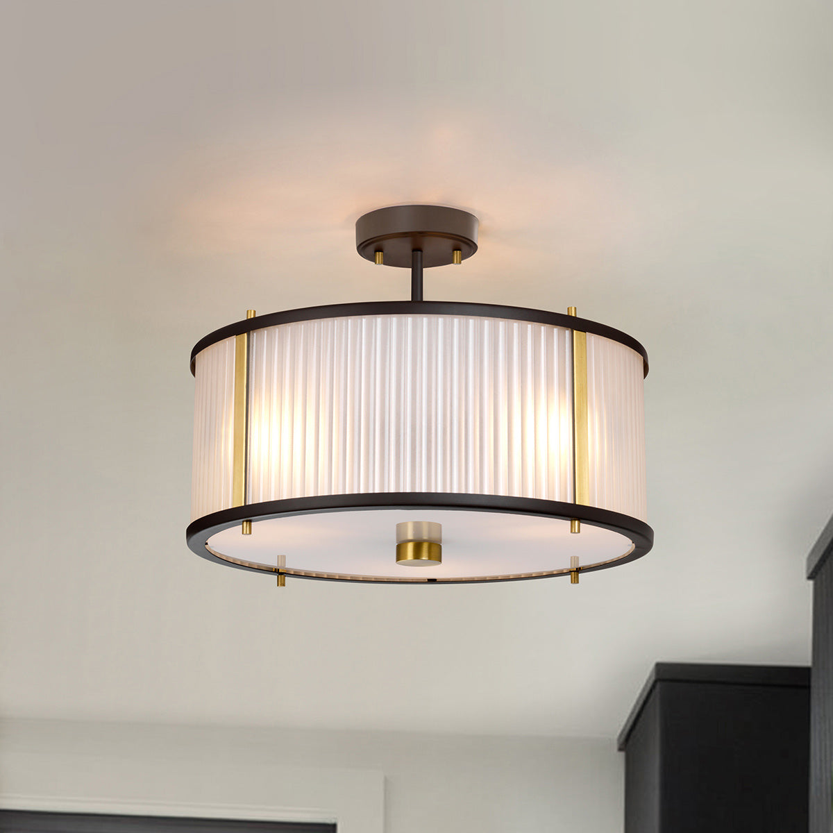 Elstead Corona Pendelleuchte Bronze, Braun, Messing – Detailansicht 7