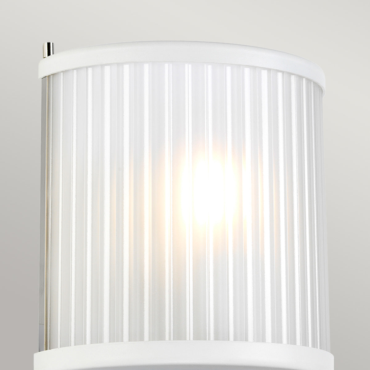 Elstead Corona Wandleuchte Weiß, Nickel – Detailansicht