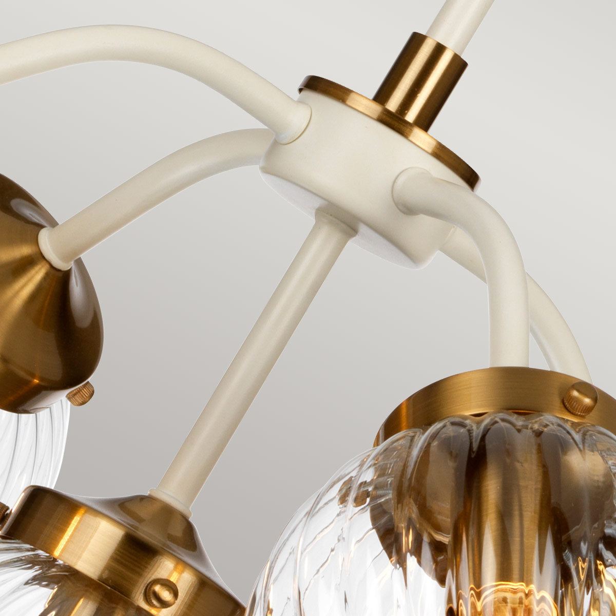 Elstead Cosmos Pendelleuchte Creme, Messing – Detailansicht 4