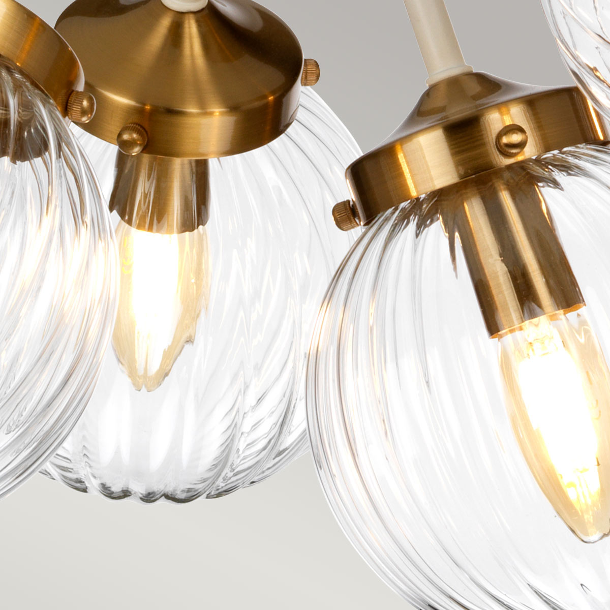 Elstead Cosmos Pendelleuchte Creme, Messing – Detailansicht 5