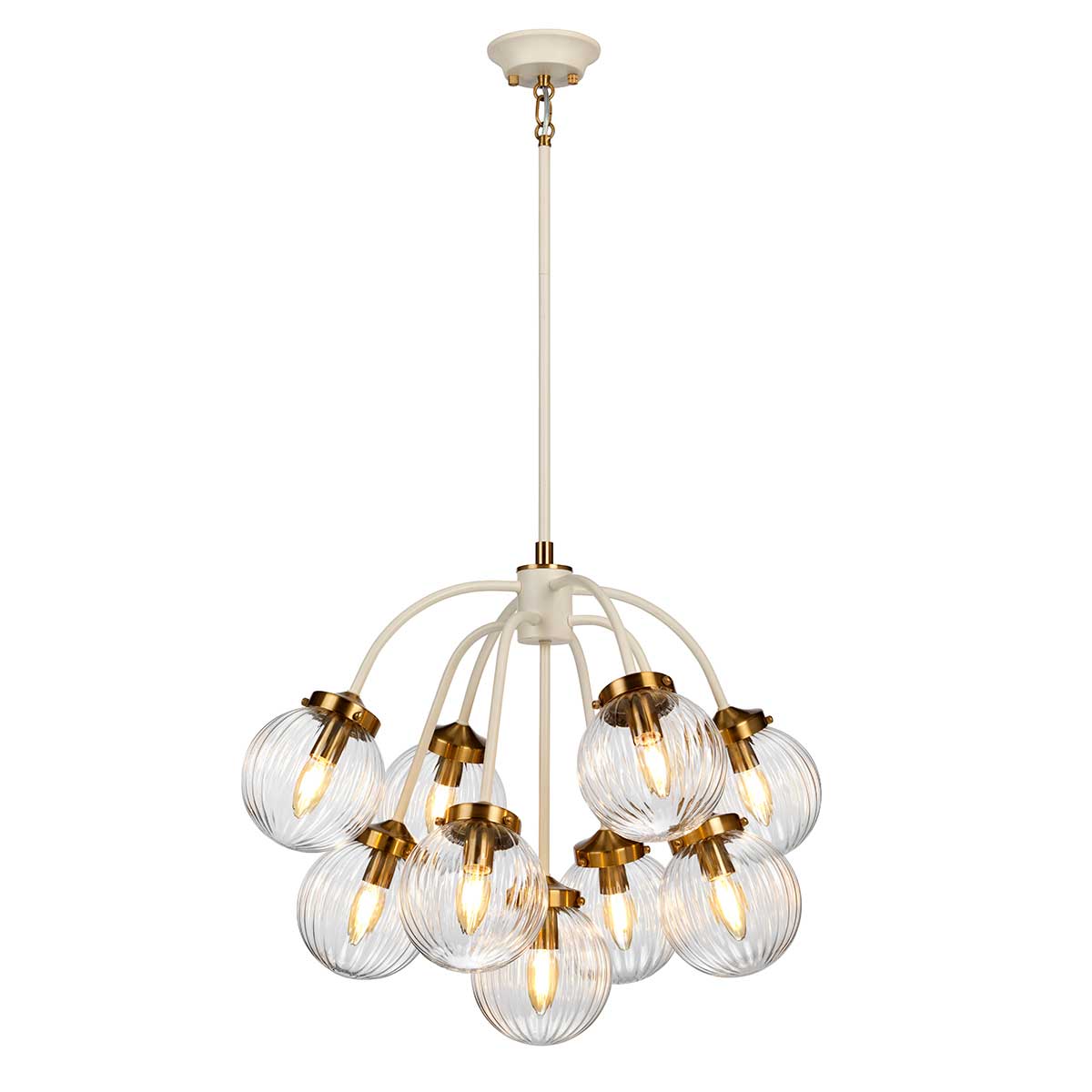 Elstead Cosmos Pendelleuchte Creme, Messing