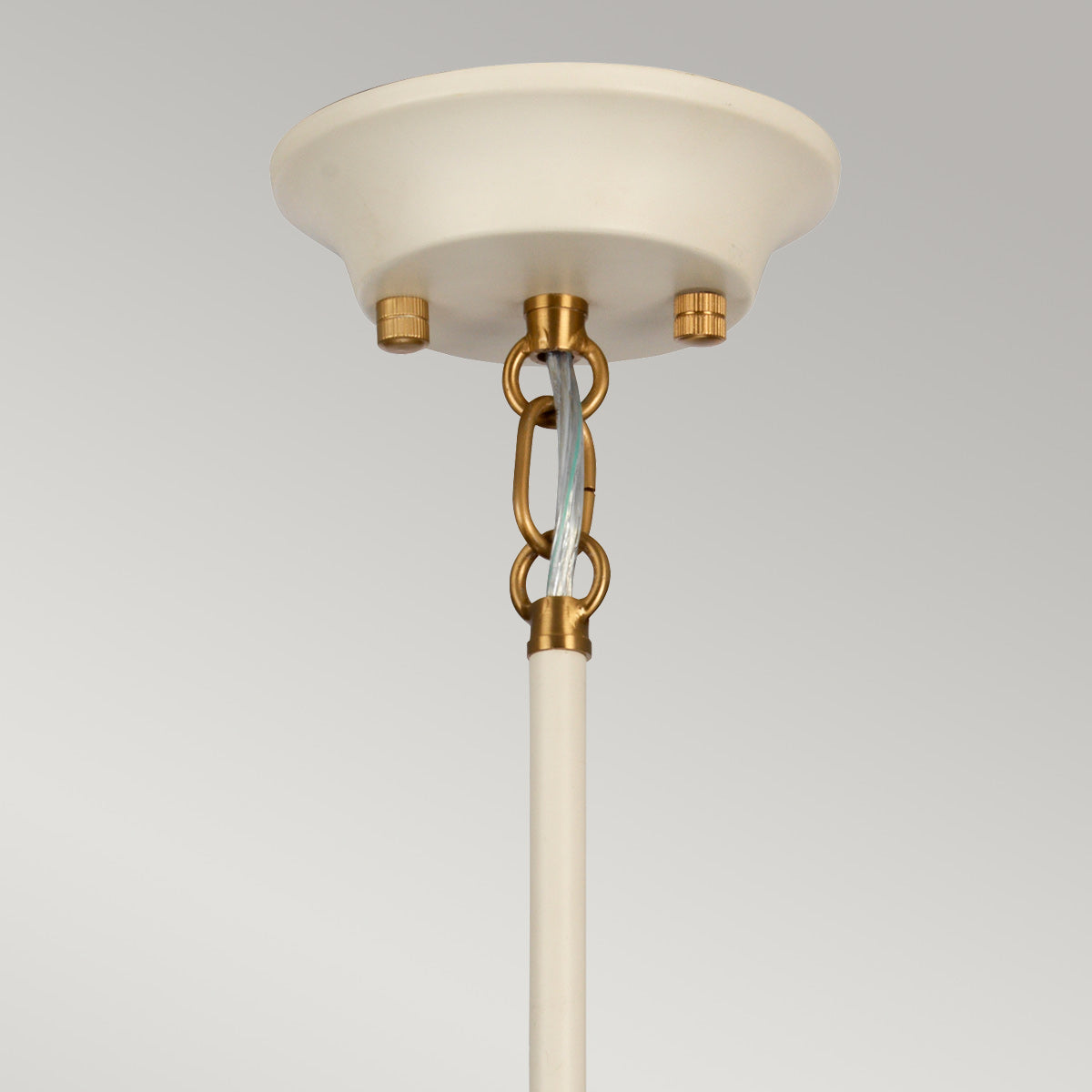 Elstead Cosmos Pendelleuchte Creme, Messing – Detailansicht 3