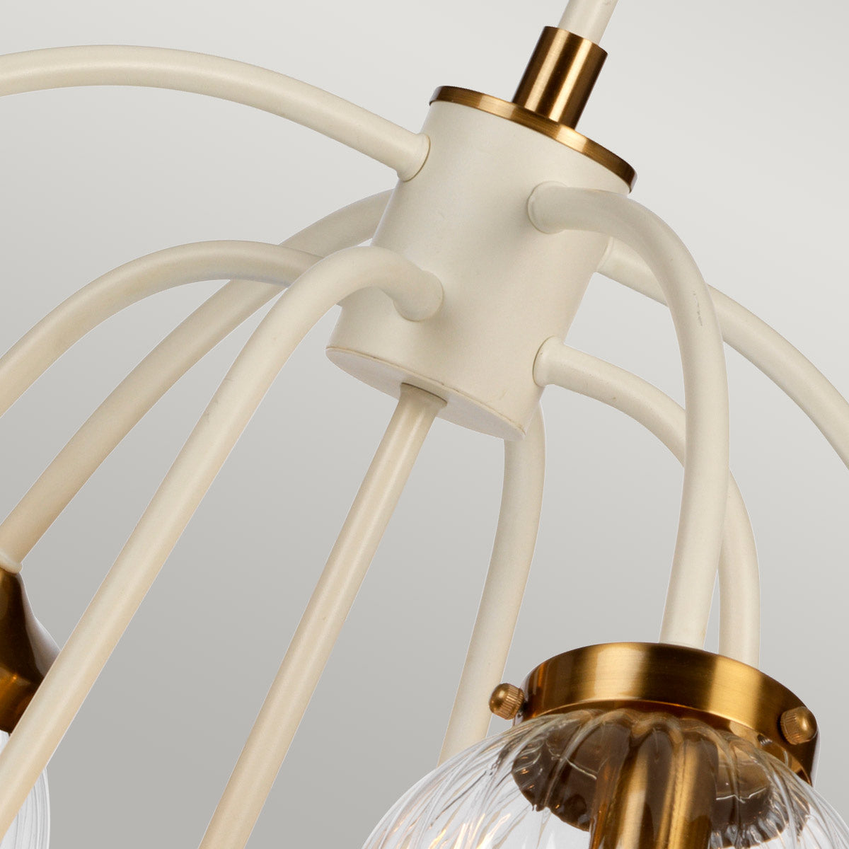 Elstead Cosmos Pendelleuchte Creme, Messing – Detailansicht 4