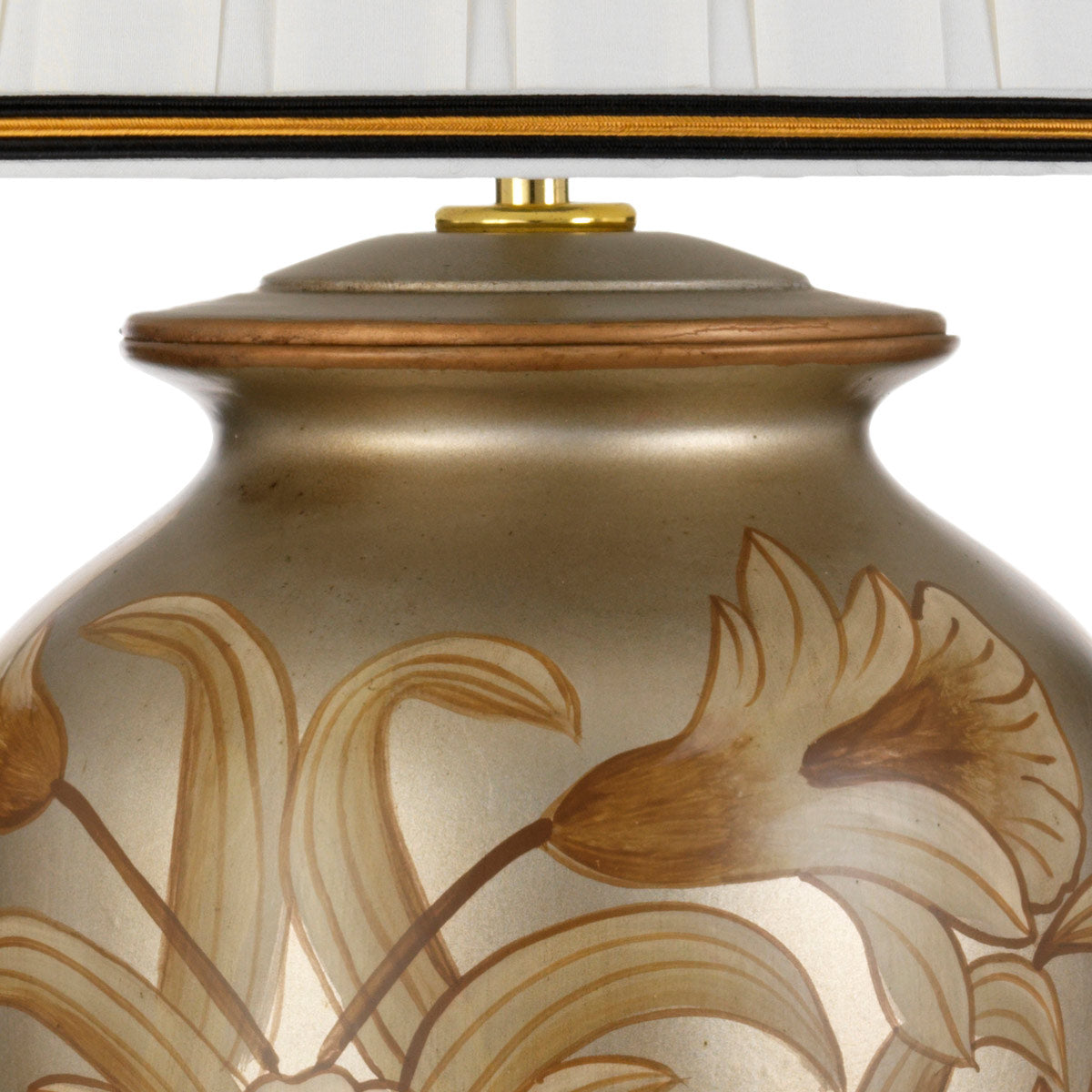Elstead Dian Tischlampe Silber, Gold – Detailansicht