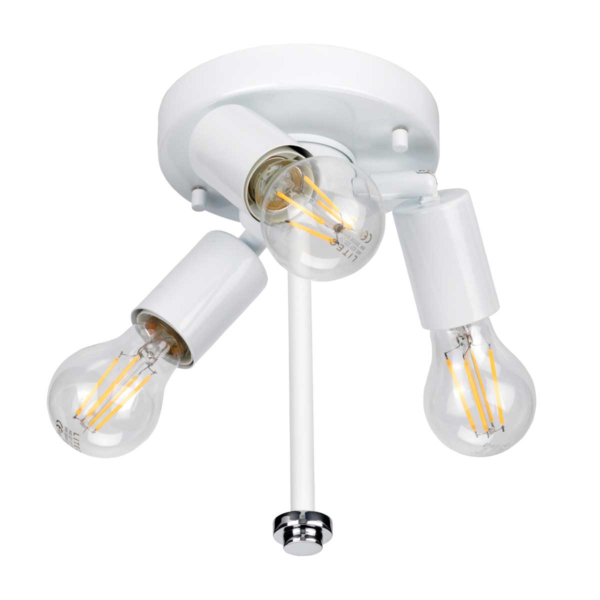 Elstead Fletcher Deckenleuchte Chrom, Elfenbein – Wohnambiente